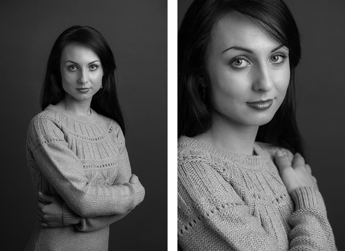 portrait femme noir et blanc rennes  studio photographe