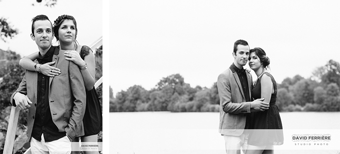 shooting photo couple homme femme elegant couleur noir et blanc